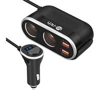 Te-Rich Cargador de Coche con 2 Enchufes.Adaptador de Merchero DC con 5.4A.Cargador de Mechero Vehículos Universal Puertos USB Dobles para iPhone,iPad,Samsung Galaxy y Más