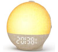 Te-Rich Reloj Despertador con Simulación de Amanecer, Despertador con Lámpara LED de Noche, 30 Efectos de Sonido Que Ayudan a Dormir, Función Temporizador y Snooze