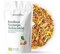 TE ROOIBOS NARANJA MELOCOTÓN 100% Orgánico 100g (50 Tazas) | Rooibos Verde Afrutado Ideal para Ice Tea o Té Frio Sin Teína a Granel REPLANTEA