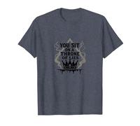 Te sientas en un Trono de mentiras - Corona gótica Camiseta, Hombre, Azul Jaspeado, 5XL