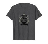 Te sientas en un Trono de mentiras - Corona gótica Camiseta, Hombre, Jaspeado Oscuro, 5XL