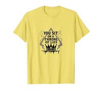 Te sientas en un Trono de mentiras - Corona gótica Camiseta, Hombre, Limón, L