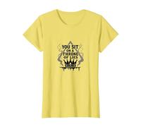 Te sientas en un Trono de mentiras - Corona gótica Camiseta, Mujer, Limón, L