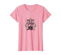 Te sientas en un Trono de mentiras - Corona gótica Camiseta, Mujer, Rosado, S