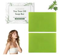 Té Tree Oil Soap Bar Body Face 100 g Tea Tree Face Wash Hydrating Body Wash Daily Cleansing Men Women Odor Control Refresshing Skin Natural Cleanser Organic Soap Unscented Travel Gym Purifying (2
