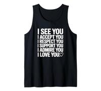 Te Veo te acepto Te Respeto - Orgullo Trans Camiseta sin Mangas