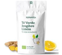 TÉ VERDE CON JENGIBRE Y LIMÓN 100% Orgánico 100g (50 Tazas) | Té Detox Orgánico REPLANTEA® | Energizante, Antioxidante y Digestivo