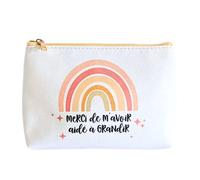 TE Whaka Bolsa Gracias por ayudarme a crecer | Regalo de fin de año escolar - Regalo de guardería, amante, Atsem, aesh, blanco, Estuche de maquillaje
