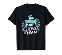 Tea and I Make a Great Team Retro Vintage Style Novedad Camiseta