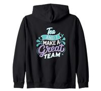 Tea and I Make a Great Team Retro Vintage Style Novedad Sudadera con Capucha