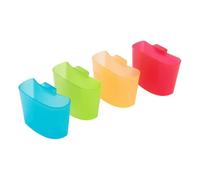 Tea Bag Holder - 4 Pack Mug Edge Clips, No-Messs Tea Bag Holder Organizer for Cup, Clip On Drip Catch Tray for Tea-Bags, Small Colorful Teabag Holders for Home Kitchen Office Travel Use