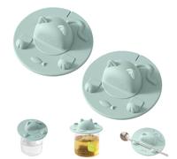 Tea Bag Holder for Mug, Cat-Designed Cup Cover with Tea Bag, Tea Cup Covers Silicone, Easy to Use and Mess-Free (Green)