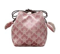 Tea Bag Organizer - Chinese Pouch, Drawstring Container, Travel Supply with Practical Detail, Portable Cup Holder with Stylish Feature, Organizer, Women Home Office Outdoor Daily Use