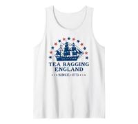 Tea Bagging England Since 1773 Patriotic 4th of July Funny Camiseta sin Mangas