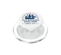 Tea Bagging England Since 1773 Patriotic 4th of July Funny PopSockets PopGrip para MagSafe
