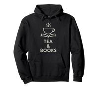 Tea & Books Minimal Reader, estética acogedora Sudadera con Capucha