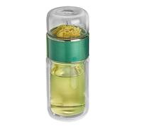 Tea Bottle With Infuser - Borosilicate Glass Material | Leakproof Water Separation Cup And Loose Flower Strainer | For Home Traveling Office Outdoor Driving And Daily Drinking Use
