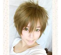 Tea Brown Tachibana Makoto Cosplay corto peluca de anime + gorra de peluca