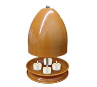 Tea Candle Heater, 17.5x27cm/6.89x10.63 Inches Double-Walled Light Warmer, Indoor Metal Tea Light Oven Holder, Winter Candle Stove Hand Warmer For Home Camping