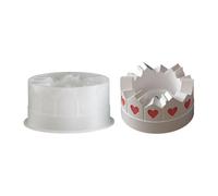 Tea Candle Holder Mold - Round Silicone House Shape Mould With Heart, Decorative Candle Holders Mold | For Thanksgiving Holiday Party Offices Home Room Desk Desktop Apartment, 7.5 × 3.65cm