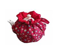 Tea Cozies, Tetera vintage floral 100% algodón, cubierta para el polvo, para el té, para cocina, hogar, decorativa, acogedoras, con almohadilla aislante para ama de casa, amiga, mamá (color #18)