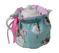 Tea Cozies, Tetera vintage floral de algodón, cubierta para el polvo, té, acogedora, cocina, hogar, decorativa, con almohadilla aislante para ama de casa, amiga, mamá
