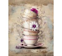 Tea Cup Notes: A cozy, vintage junk, whimsical tea-time aesthetic journal