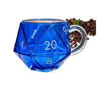 Tea Cup - Polyhedral Dice Beverage Container - Glass Funny Coffee Mugs | For Morning Routine Breaks Home Decor Dices, Glass Drinking Cup For Game Night