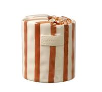 Tea Cup, Porcelain Beverage Mug, Textured Striped Exterior, Comfortable Handle Grip, Safe for Hot Cold Juice, Kitchen Dining Accessory, Modern Style, Housewarming Gift for Apartment Home