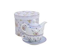 Tea for one - Tetera y taza, porcelana, para 1 comensal Lavanda en caja de regalo