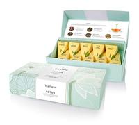 Tea Forte | Caja de 10 pirámides de Té Orgánico | Petite Caja de presentación muestras de té, caja de té variada | piramidales hechos a mano (Lotus)