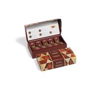 Tea Forte | Caja de 10 pirámides de Té Orgánico | Petite Caja de presentación muestras de té, caja de té variada | piramidales hechos a mano (Warming Joy Chest)