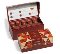 Tea Forte, caja de regalo Tea Chest Gift Set 20 variedades diferentes Bolsa coladora de té piramidal hecha a mano - Warming Joy Chest