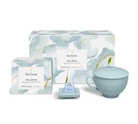 Tea Forte, juego de té de regalo con taza de café, bandeja de té y 10 bolsitas de té infusoras piramidales hechas a mano (Wellbeing)