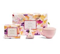 Tea Forte, juego de té de regalo con taza de café, bandeja de té y 10 bolsitas de té infusoras piramidales hechas a mano (Mariposa)