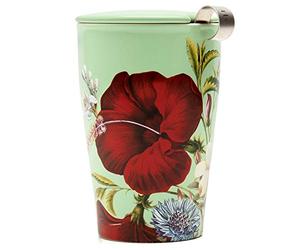 Tea Forte Kati Cup Fleur | Taza de acero inoxidable extraíble Infusor | Porcelana de calidad | 350 ml
