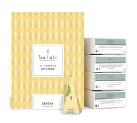 Tea Forte Sencha | Caja de té Orgánico verde | 40 infusiones de té, pirámide hechas a mano |