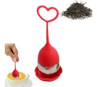 Tea Infuser, Heart Tea Filter Strainer, 1.57x1.57x5.91 Inches, Compatible Healthy Equipment, Random Color Compact Cute Reusable Infuser, Loose Leaves for Pots and Mugs