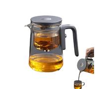 Tea Infuser Pot, Press Control Teapot With Leak-Proof Lid And Anti-Scalding Handle, Loose Leaf Tea And Flower Brew Kettle, Perfect For Home Travel Brewing, Anti-Scalding