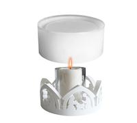 Tea Light Candle Holder Mold, Silicona Candlestick Mold, Hollow Jesus Candlestick Mold, Epoxy Resin Candle Molds, Gypsum Pouring Molds, Home Decor Candle Holder