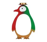 Tea Light Holder - Penguin Design Ornaments, Cute Candle Holders, Heat Resilient Composition, Atmosphere Enhancement Feature, Christmas Thanksgiving Centerpiece for Holiday Display