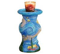 Tea Light Holder, Resin Art Home Decor, Small Candle Display, Decorative Centerpiece, Tabletop Lighting Accessory, Indoor Outdoor, Small Ornament for Coffee Table Dining Room Patio Porch