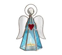 Tea Light Holders - Heavenly Figurine, Radiant Shrine, Serene Sculpture | Tabletop Centerpiece Cabinet Shelf Nightstand Entryway Wedding Party Memorial Celebration Religious For Church