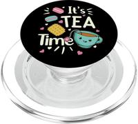Tea Lover Cute Kawaii Taza de té Galletas macarrones Fiesta de té PopSockets PopGrip para MagSafe