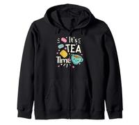 Tea Lovers - Taza de té Kawaii para Amantes del té, Galletas, macarrones, Fiesta de té Sudadera con Capucha