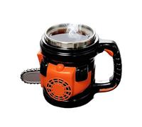 Tea Mug 400ml - Chainsaw Design Funny Travel Water Container | Resin And Stainless Steel Mug For Women Men Home, Bar, Office, Birthday, Christmas, Daily Use