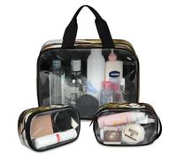 Tea Party Painting_546797944 - Bolsa de maquillaje de viaje para mujeres y hombres, bolsas de cosméticos translúcidas, 3 piezas, bolsa grande para ducha, organizador de artículos de tocador, color, L,