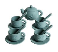 Tea Party Set,Dishwasher Safe Silicone Kitchen Accessories,Tea Party Set For Little Girls - Home Birthday Daycare Activity Travel Picnic Girls Boys Aged 3 Years Plus