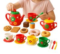 Tea Party Set For Little Girls | 24 Pieces Kitchen Pretend Play Toy | Girls