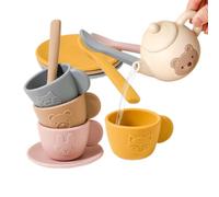 Tea Party Set, Pretend Play Toy, Toddler Role Kit, Interactive Learning Set, Motor Skills Builder, Educational Pretend Tea Time Playset for Birthday, Christmas, Toddler, Girls, Boys, Holiday